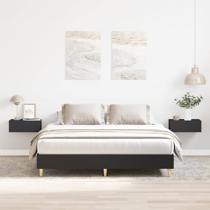 sengestel uden madras 140x200 cm konstrueret træ sort