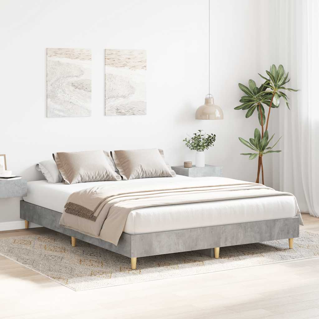 sengestel uden madras 140x200 cm konstrueret træ betongrå
