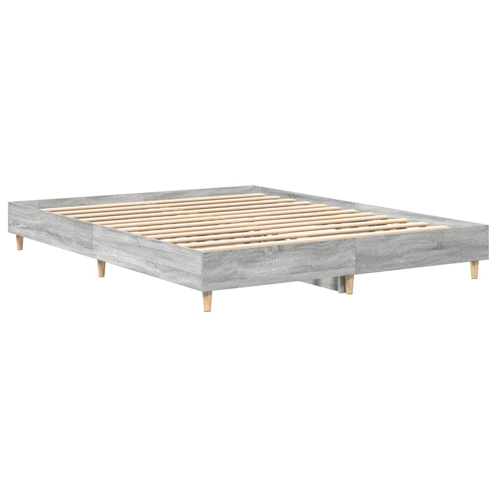 sengestel uden madras 140x200 cm konstrueret træ grå sonoma-eg
