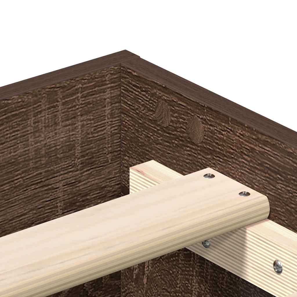 sengestel uden madras 140x200 cm konstrueret træ brunt eg