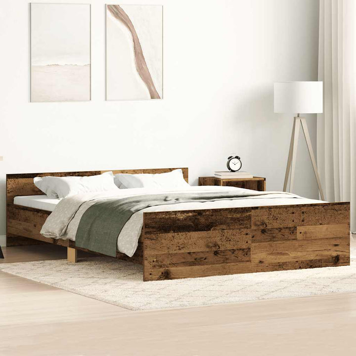 sengestel uden madras 120x200cm konstrueret træ antikt træ