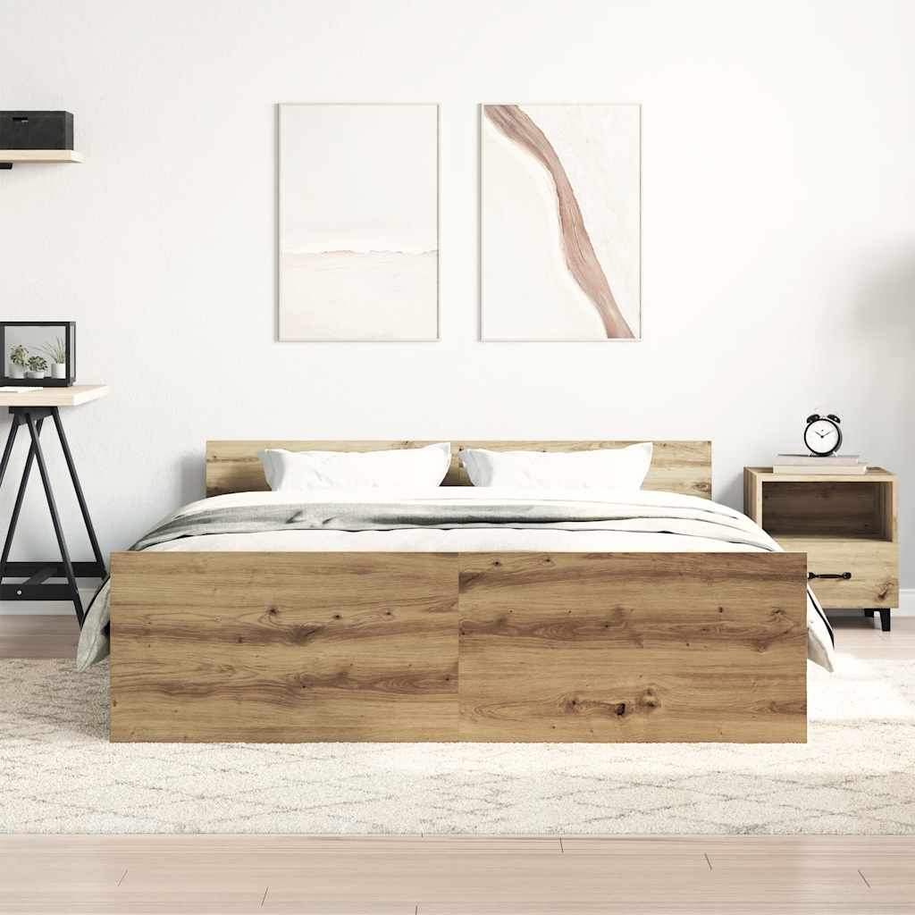 sengestel uden madras 140x190cm konstrueret træ kunsteg