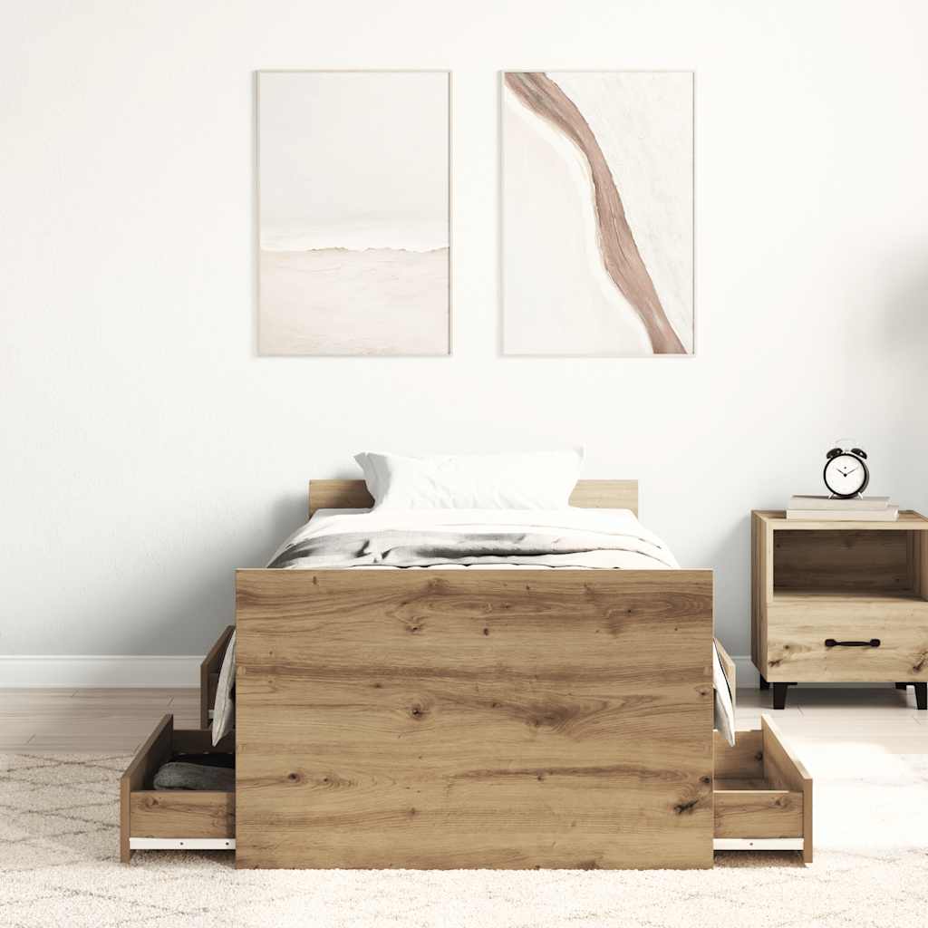 sengeramme 140x200 cm uden madras konstrueret træ kunsteg