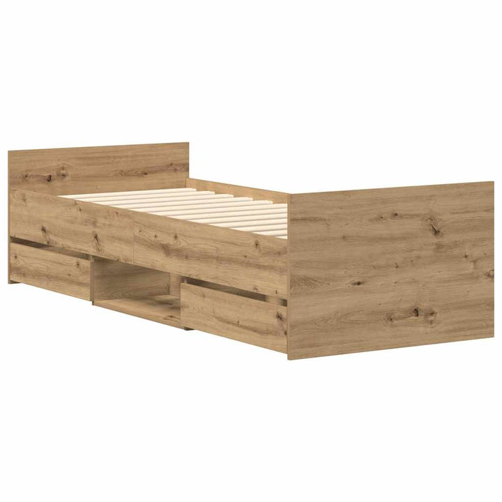 sengeramme 90x200cm uden madras konstrueret træ kunsteg
