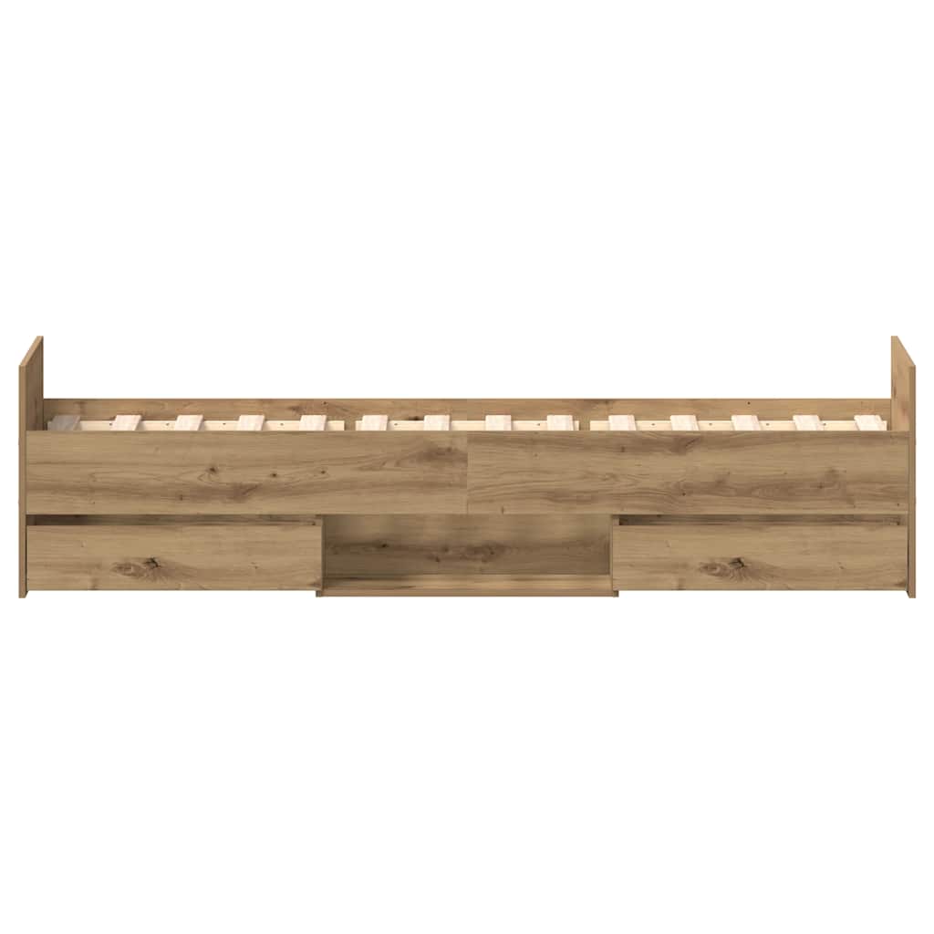 sengeramme 90x200cm uden madras konstrueret træ kunsteg