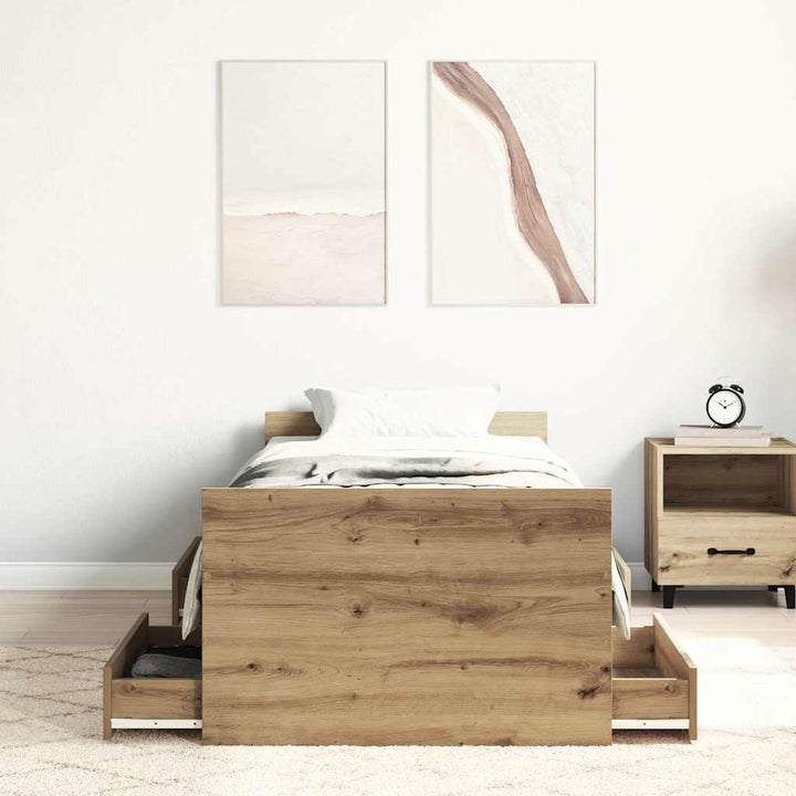 sengeramme 90x190cm uden madras konstrueret træ kunsteg