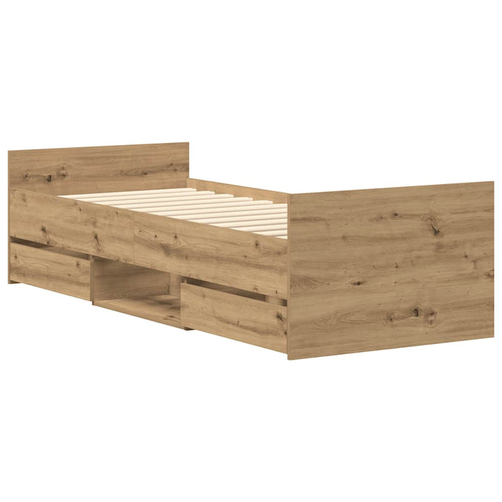 sengeramme 90x190cm uden madras konstrueret træ kunsteg