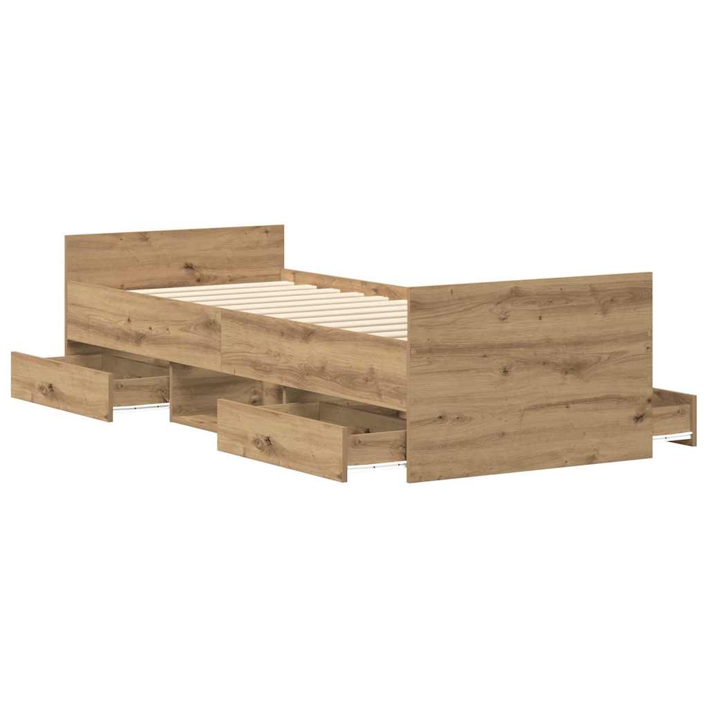 sengeramme 90x190cm uden madras konstrueret træ kunsteg