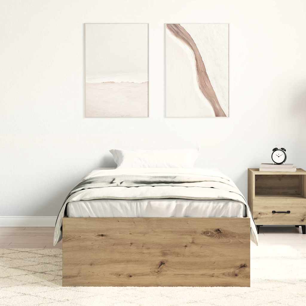 sengeramme 90x200cm uden madras konstrueret træ kunsteg
