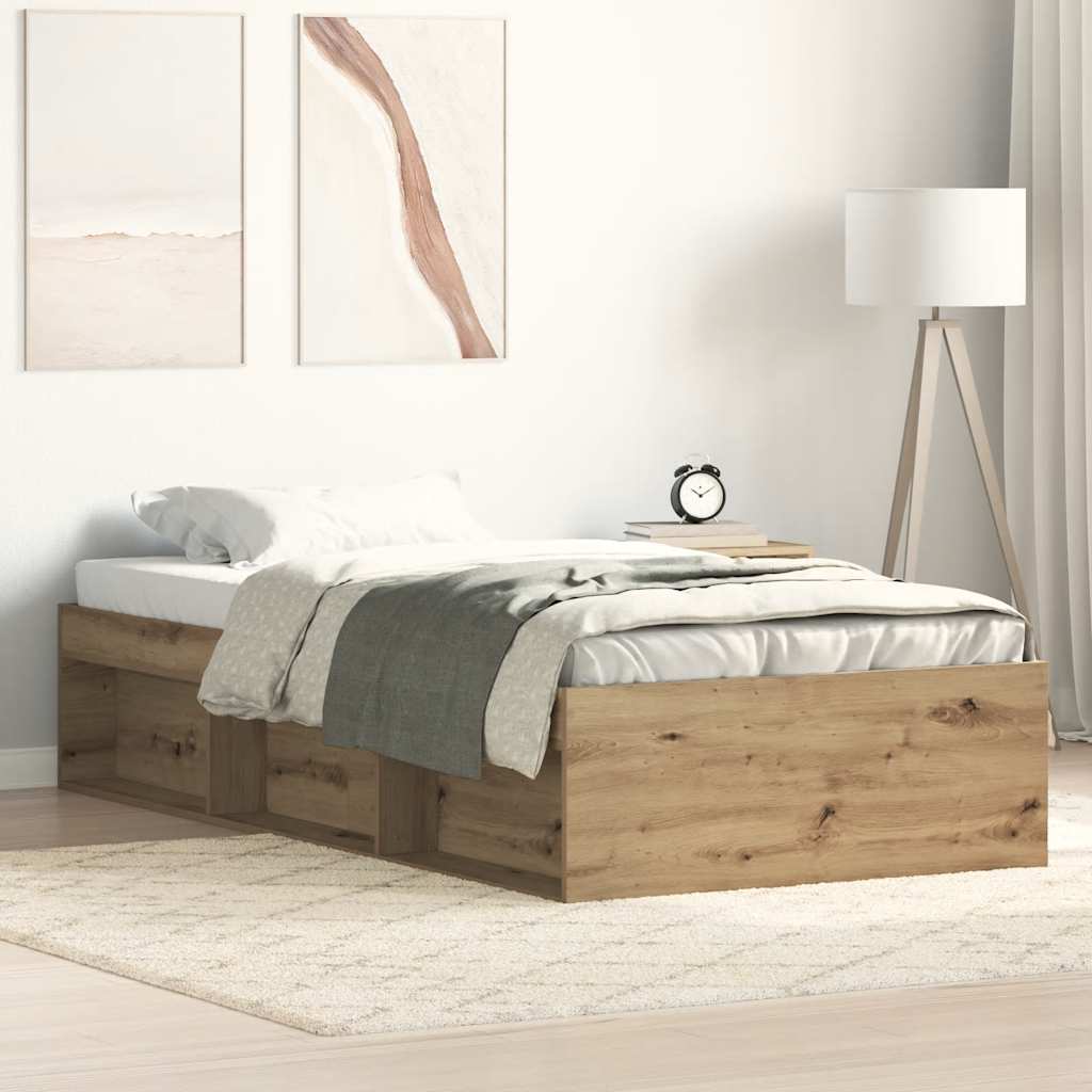 sengeramme 90x200cm uden madras konstrueret træ kunsteg