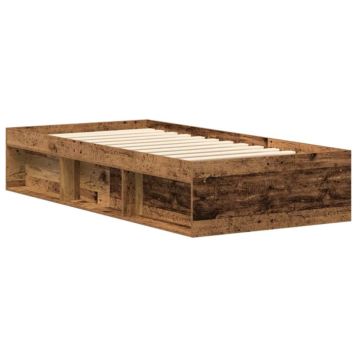 Sengeramme uden madras 100x200cm konstrueret træ antikt træ