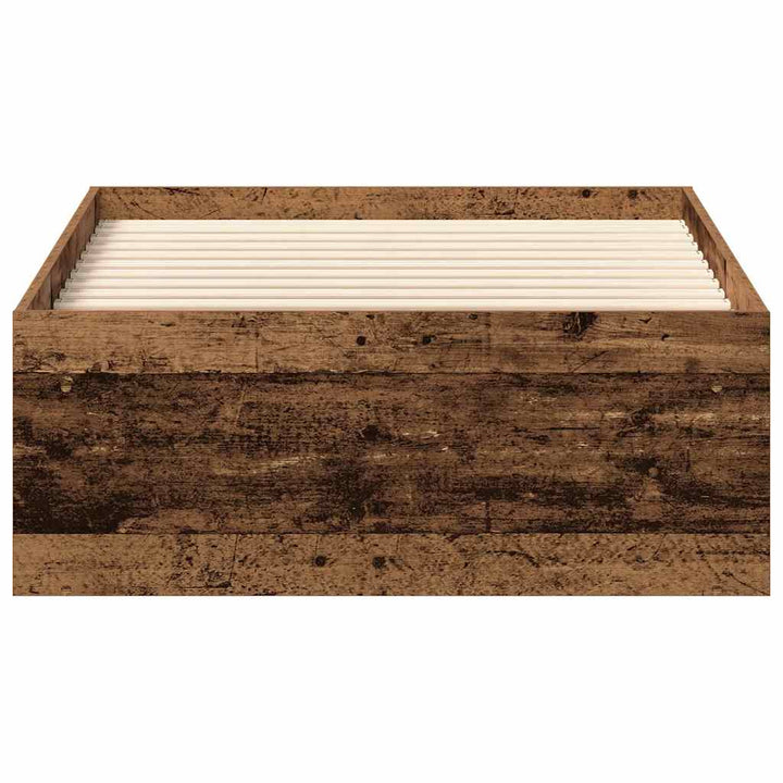 Sengeramme uden madras 100x200cm konstrueret træ antikt træ