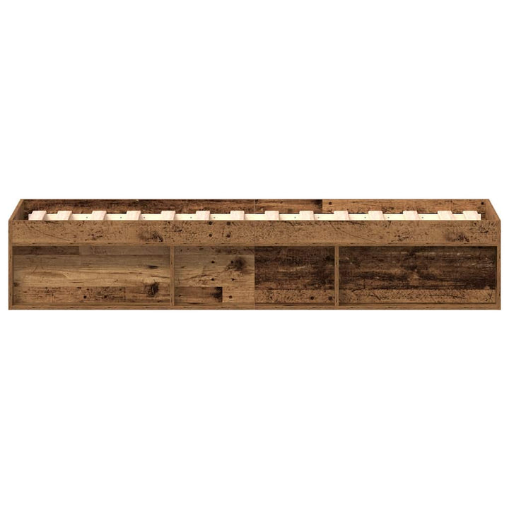 Sengeramme uden madras 100x200cm konstrueret træ antikt træ