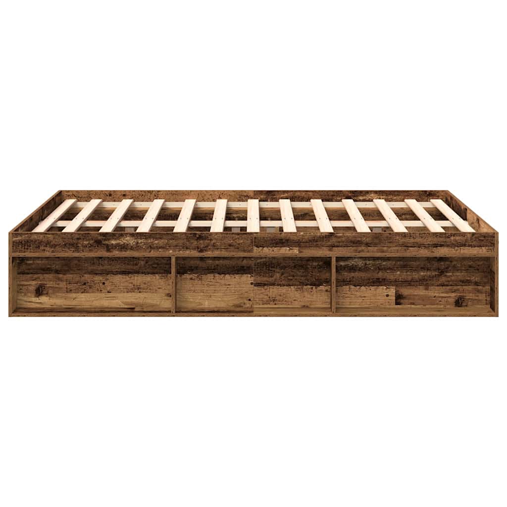 sengestel uden madras 120x200cm konstrueret træ antikt træ