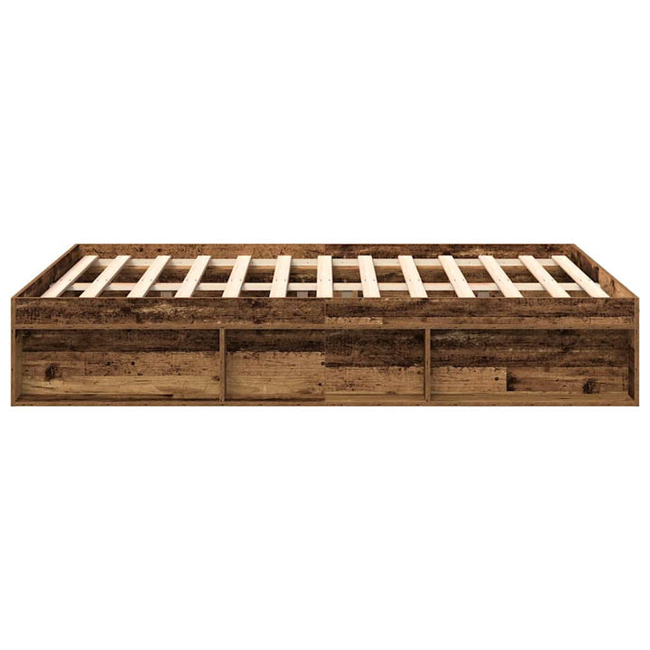 sengestel uden madras 120x200cm konstrueret træ antikt træ