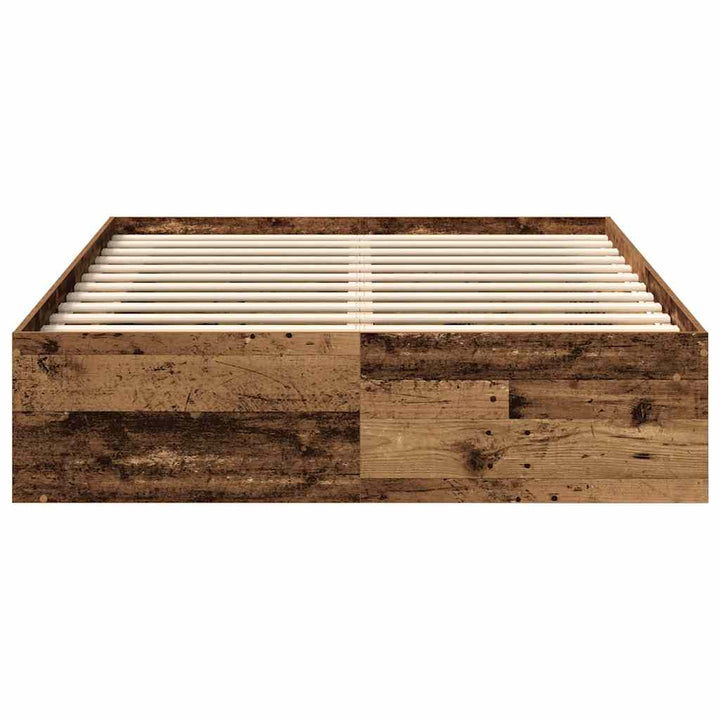 sengestel uden madras 160x200 cm konstrueret træ antikt træ