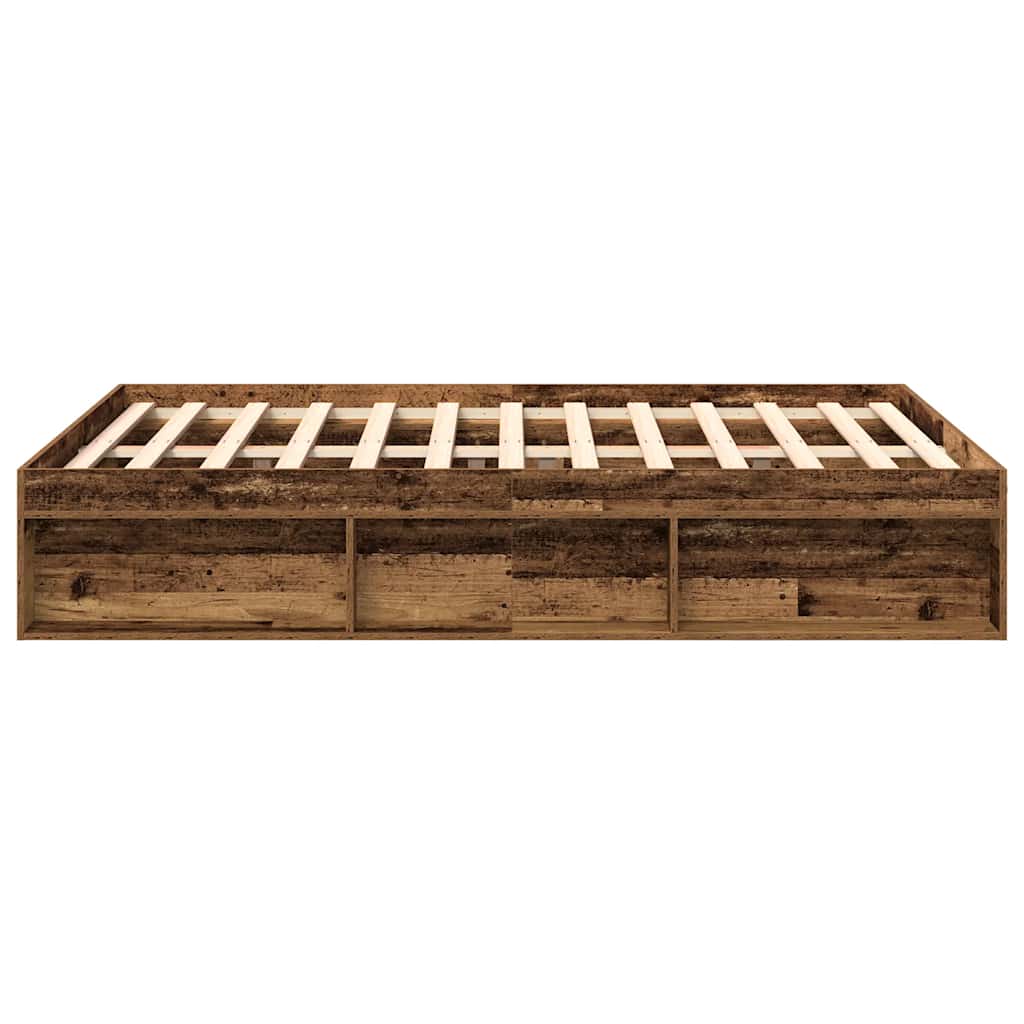 sengestel uden madras 160x200 cm konstrueret træ antikt træ