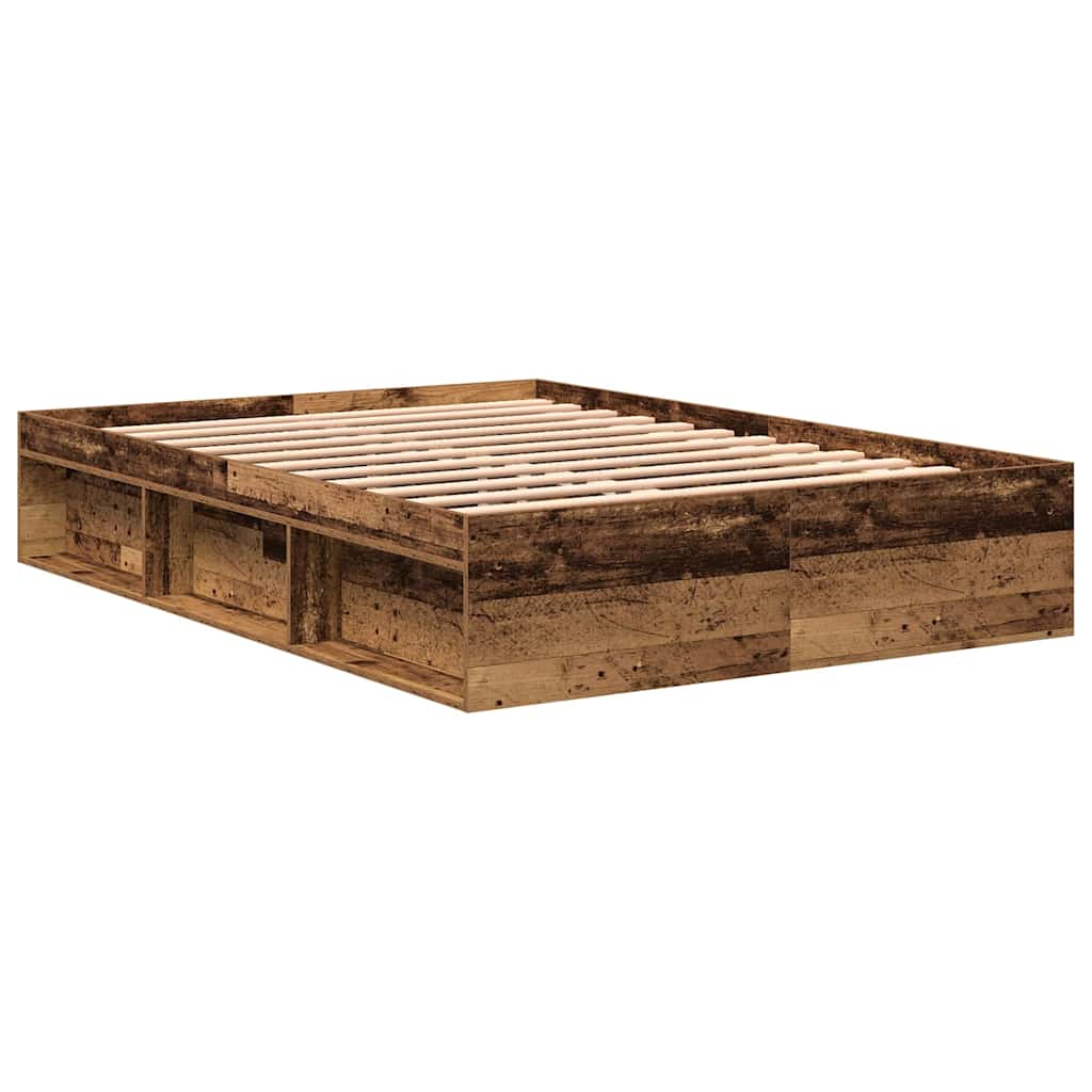 sengestel uden madras 160x200 cm konstrueret træ antikt træ