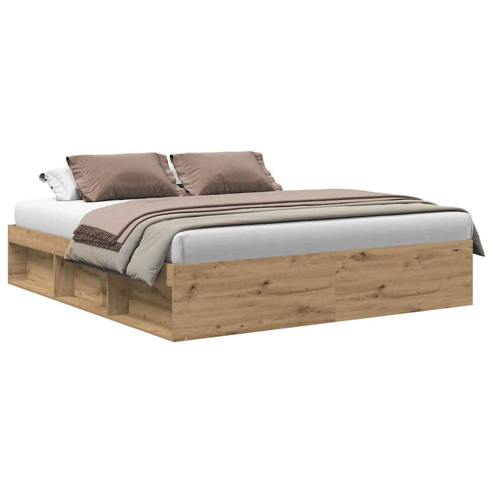 sengeramme 200x200 cm uden madras konstrueret træ kunsteg