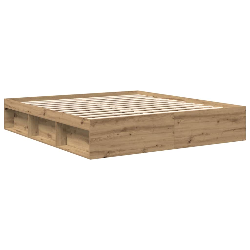 sengeramme 200x200 cm uden madras konstrueret træ kunsteg