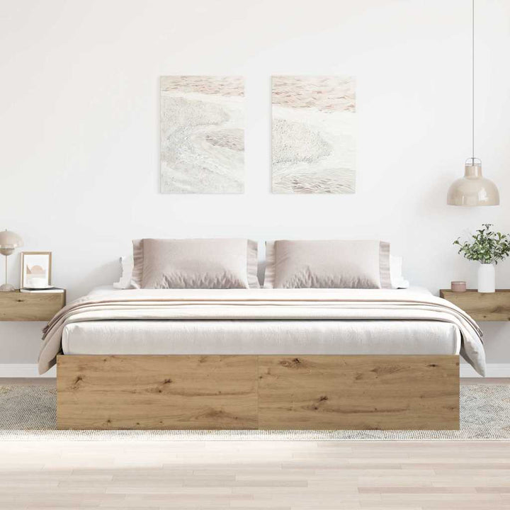 sengeramme 200x200 cm uden madras konstrueret træ kunsteg