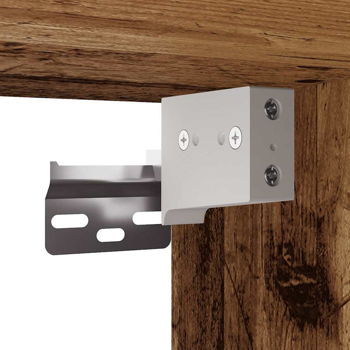 underskab med indbygget håndvask antikt trælook