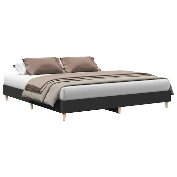 sengestel uden madras 180x200 cm konstrueret træ sort
