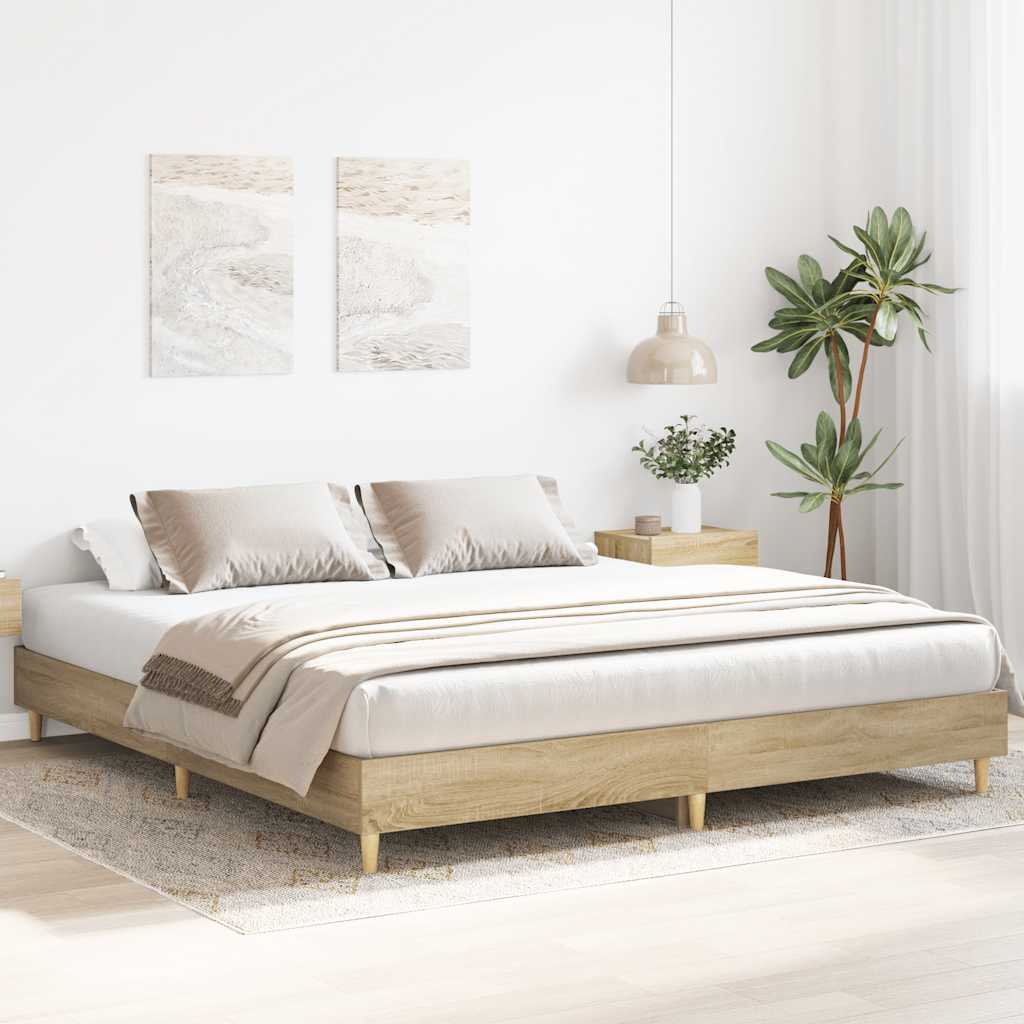 sengestel uden madras 180x200 cm konstrueret træ sonoma-eg
