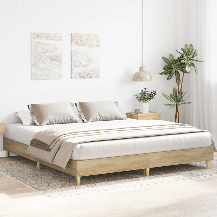 sengestel uden madras 180x200 cm konstrueret træ sonoma-eg