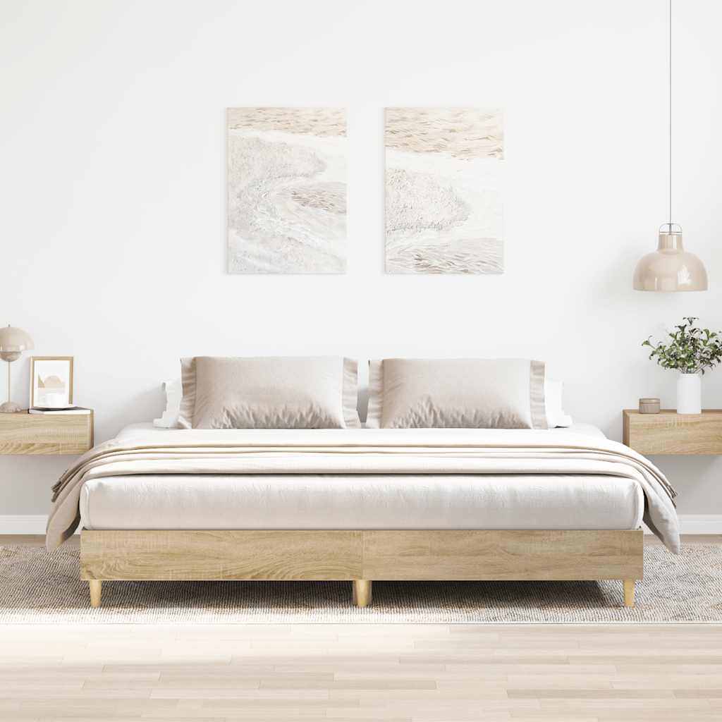 sengestel uden madras 180x200 cm konstrueret træ sonoma-eg