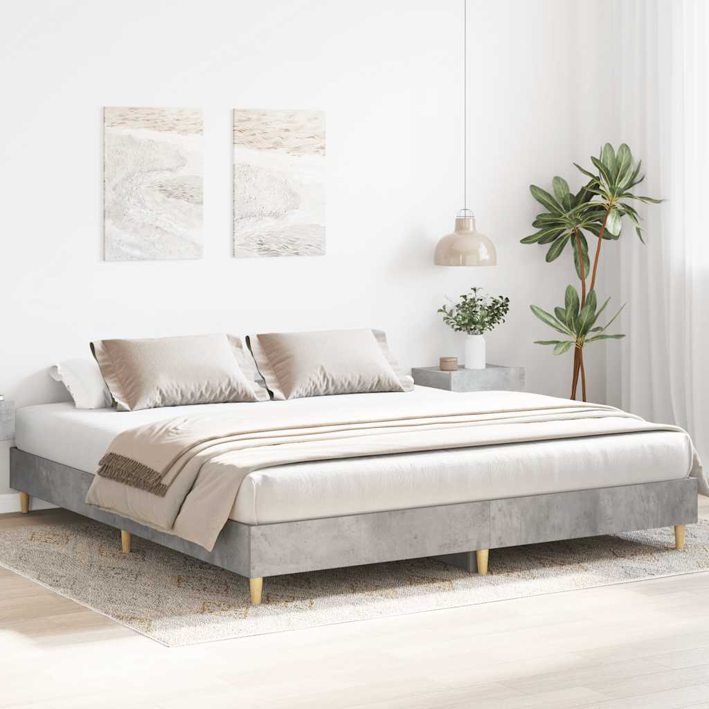 sengestel uden madras 180x200 cm konstrueret træ betongrå