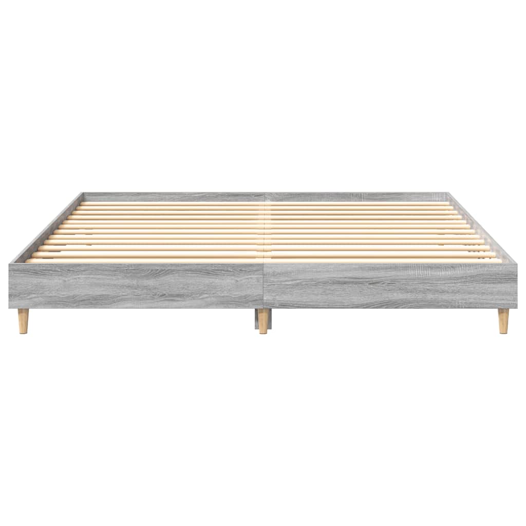 sengestel uden madras 160x200 cm konstrueret træ grå sonoma-eg