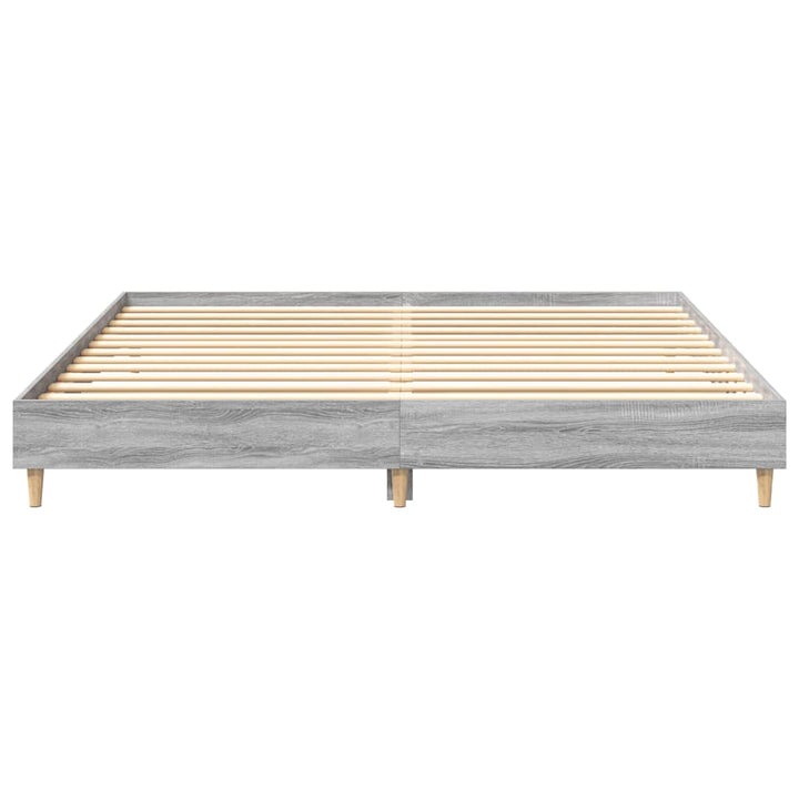 sengestel uden madras 160x200 cm konstrueret træ grå sonoma-eg