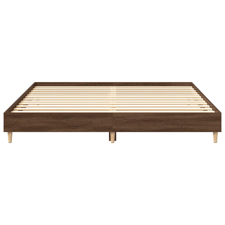 sengeramme 160x200 cm uden madras konstrueret træ brunt eg