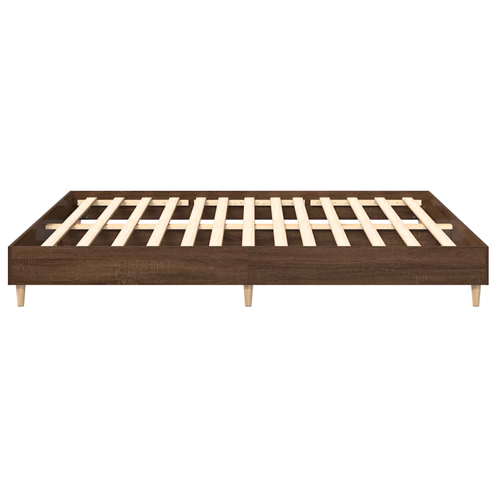 sengeramme 160x200 cm uden madras konstrueret træ brunt eg