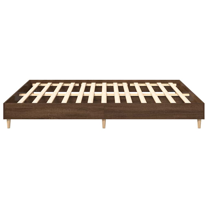 sengeramme 160x200 cm uden madras konstrueret træ brunt eg