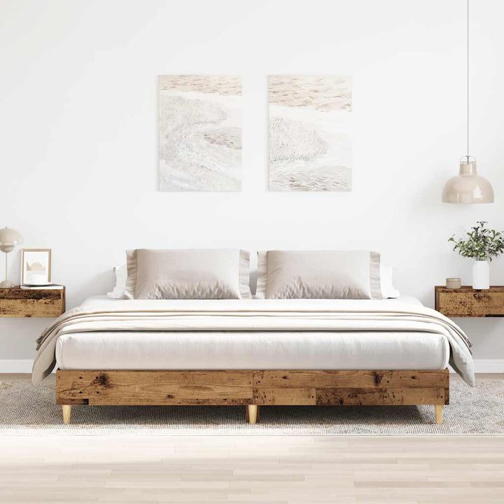 sengestel uden madras 160x200 cm konstrueret træ antikt træ