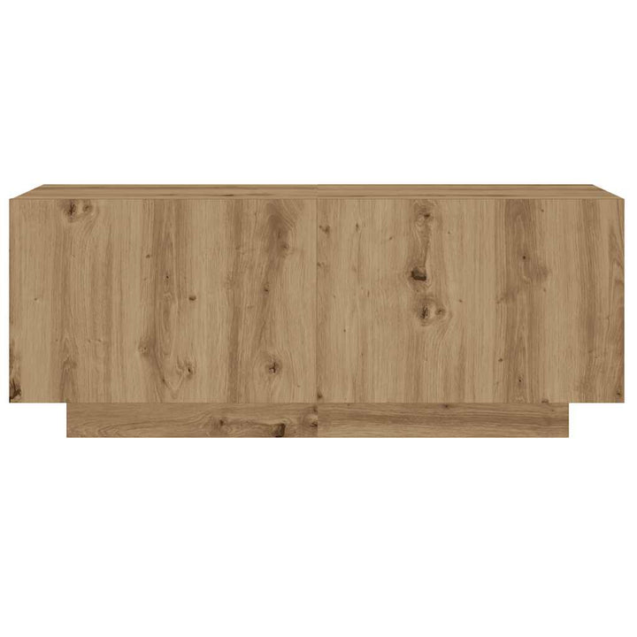 tv-bord med LED-lys 260x35x40 cm konstrueret træ kunsteg