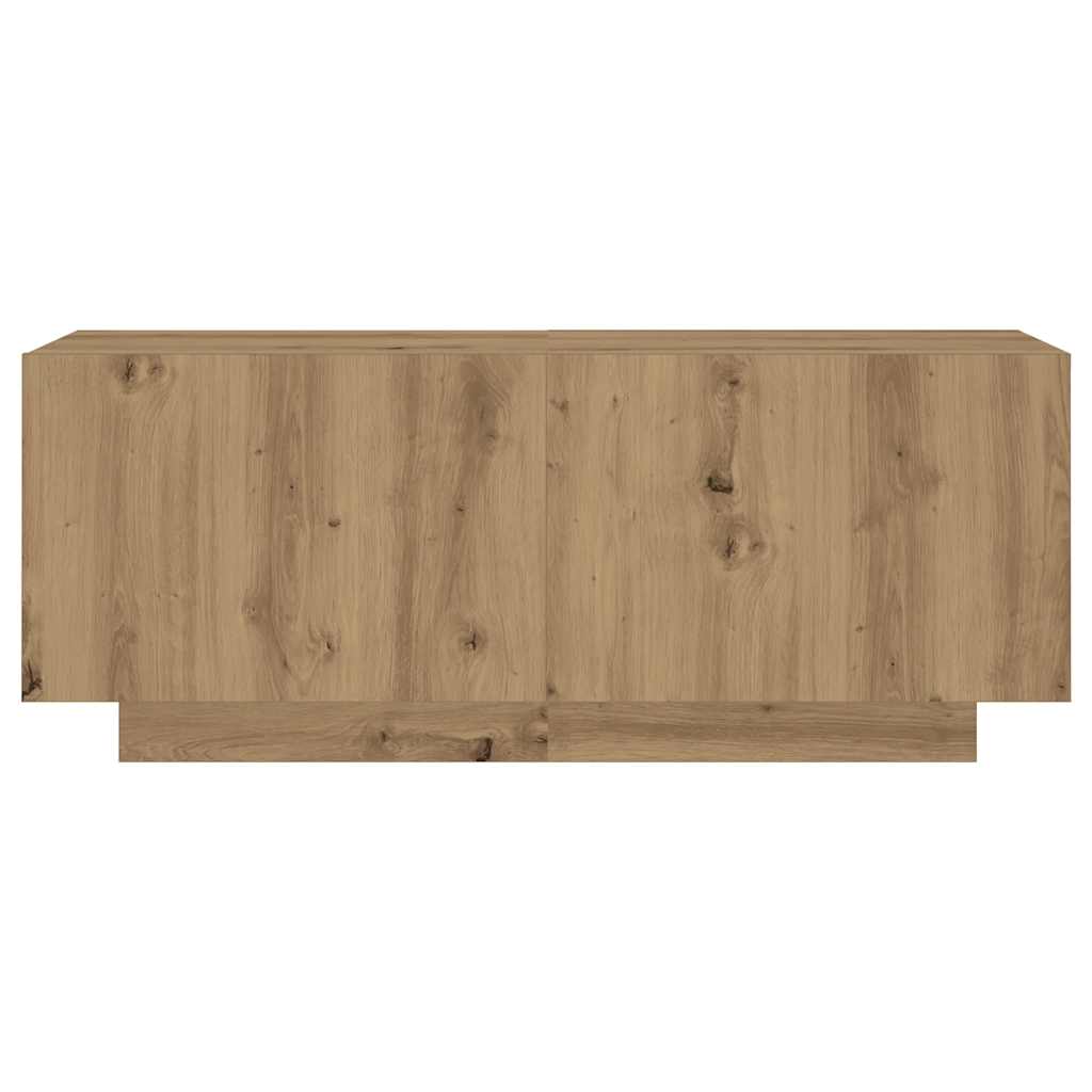 tv-bord med LED-lys 300x35x40 cm konstrueret træ kunsteg