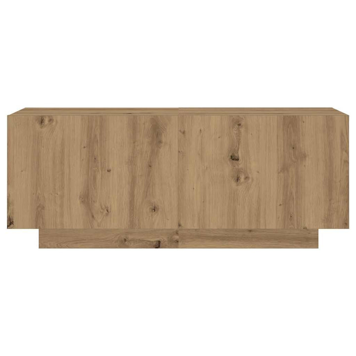 tv-bord med LED-lys 300x35x40 cm konstrueret træ kunsteg