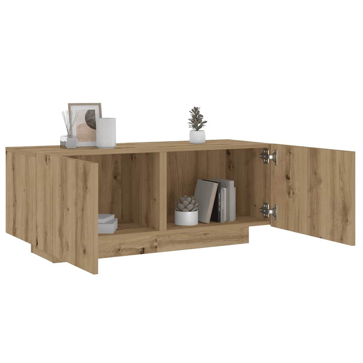 sengebord 100x35x40 cm konstrueret træ kunsteg