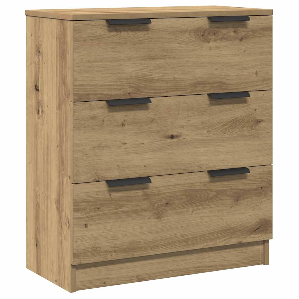 Skænke 3 stk Håndværks eg 60x30x70 cm Konstrueret træ