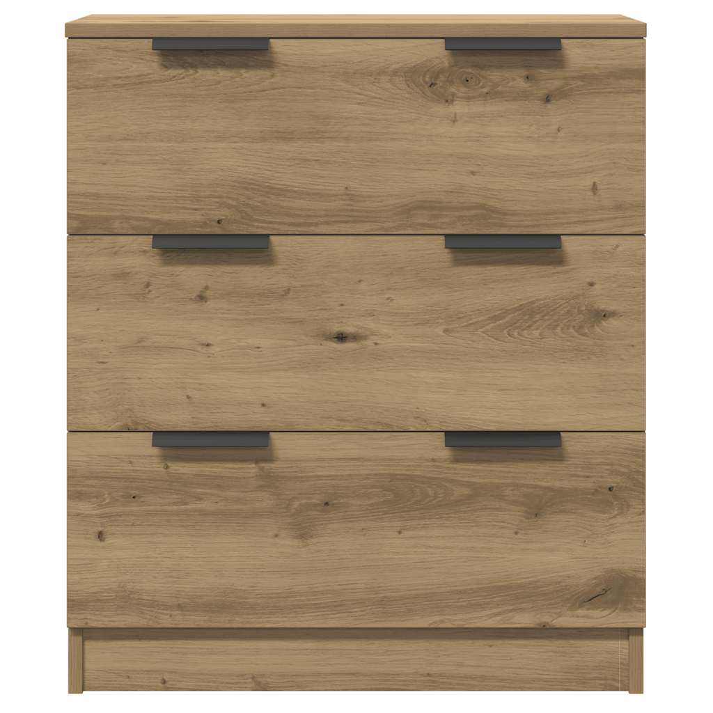 Skænke 3 stk Håndværks eg 60x30x70 cm Konstrueret træ