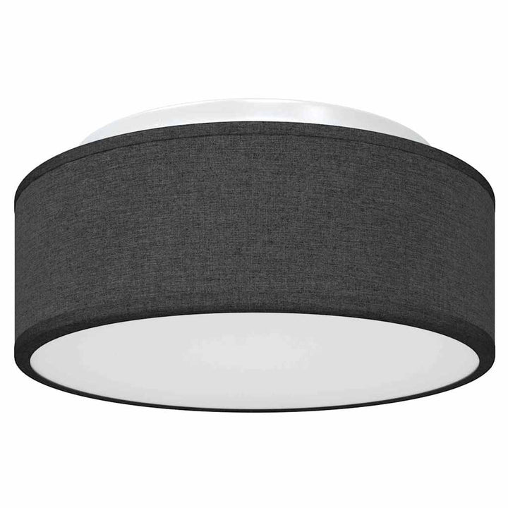Loftlampe med spotlights Sort 30 x 30 x 13,5 cm Stof