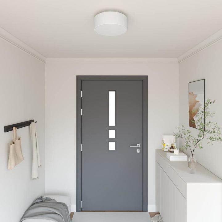 Loftlampe med spotlights Hvid 30 x 30 x 13,5 cm Stof