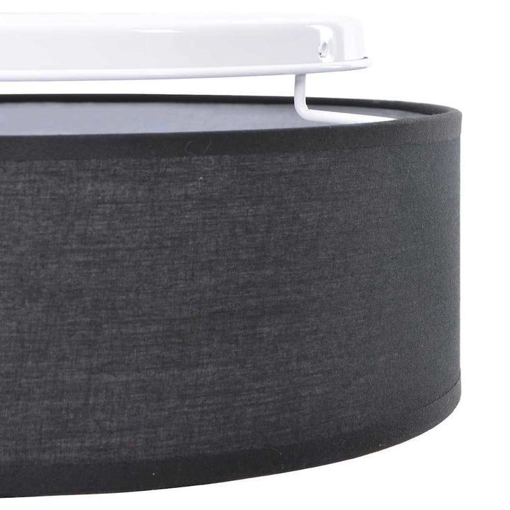 Loftlampe med spotlights Sort 38 x 38 x 13,5 cm Stof