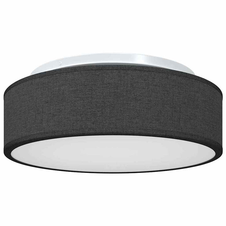 Loftlampe med spotlights Sort 38 x 38 x 13,5 cm Stof