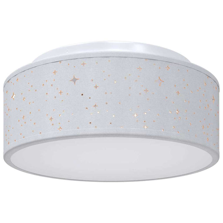 Loftlampe med spotlights Grå 30 x 30 x 13,5 cm Stof