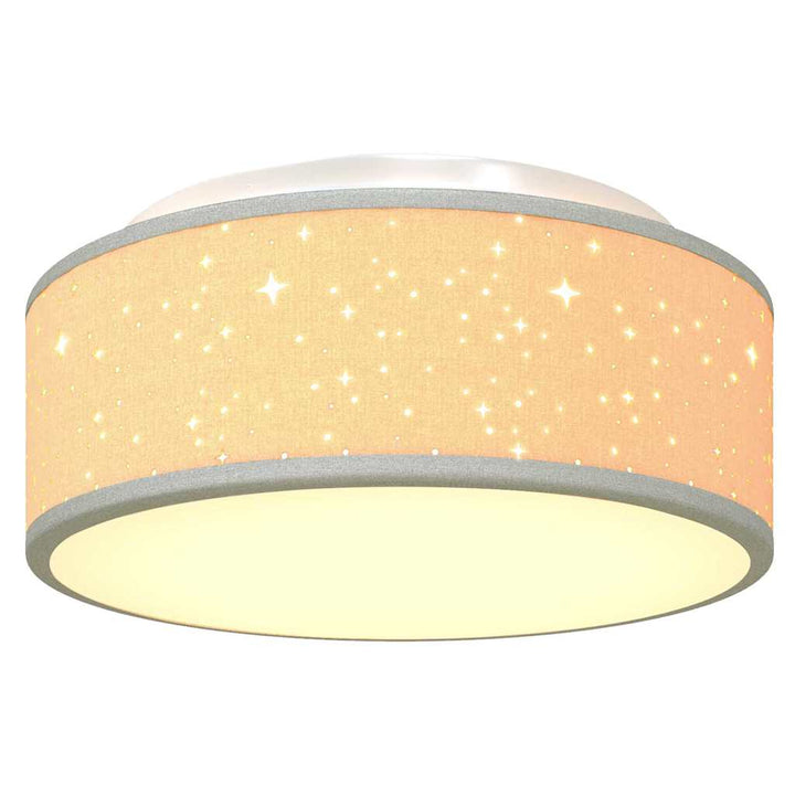 Loftlampe med spotlights Grå 30 x 30 x 13,5 cm Stof