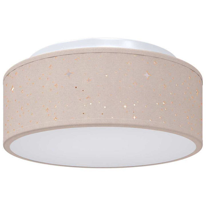 Loftlampe med spotlights Gråbrun 30 x 30 x 13,5 cm Stof